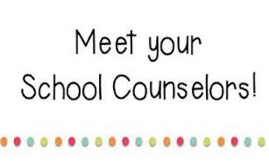  Image: "Meet your School Counselors" bottom margin line of colorful dots